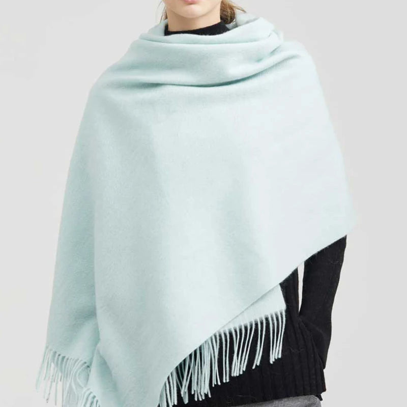 Wool Winter Scarf Women Fashion Shawl Adult Solid Scarves Luxury Autumn Shawls and Wraps Poncho Scarfs for Ladies Unisex Wrap