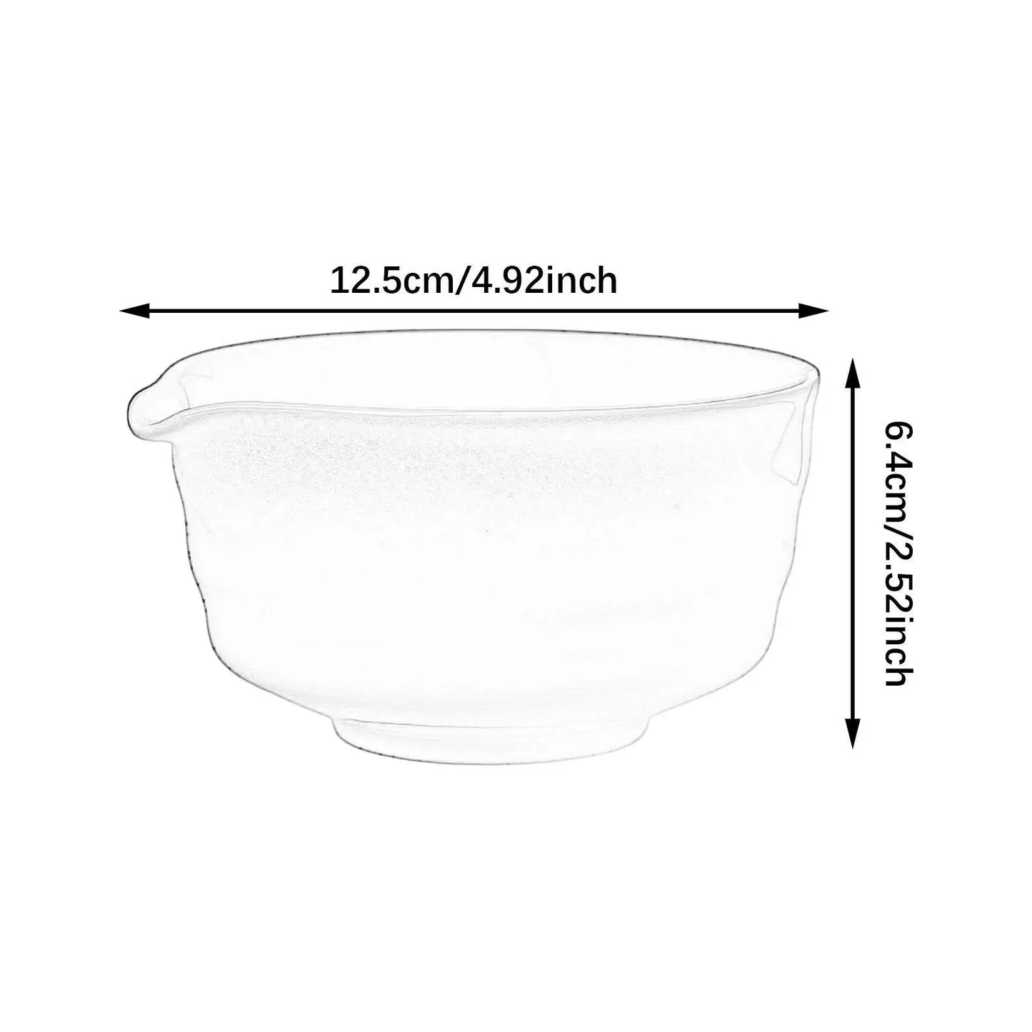 Ceramic Matcha Bowl with Spout Japanese Tea Cup for Friends Family Beginner Handmade Ceramic Matcha Bowl for Whisked
