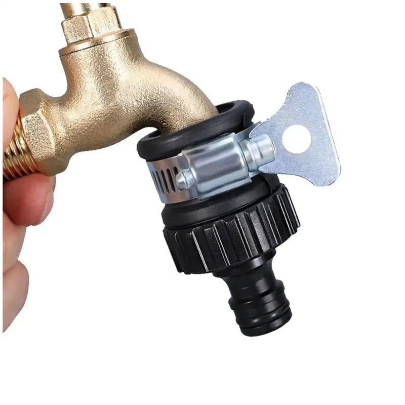 2pcs Durable Universal Water Faucet Adapter Plastic Hose Fitting Quick Connect Fitting Tap for Car Washing Garden Irrigation