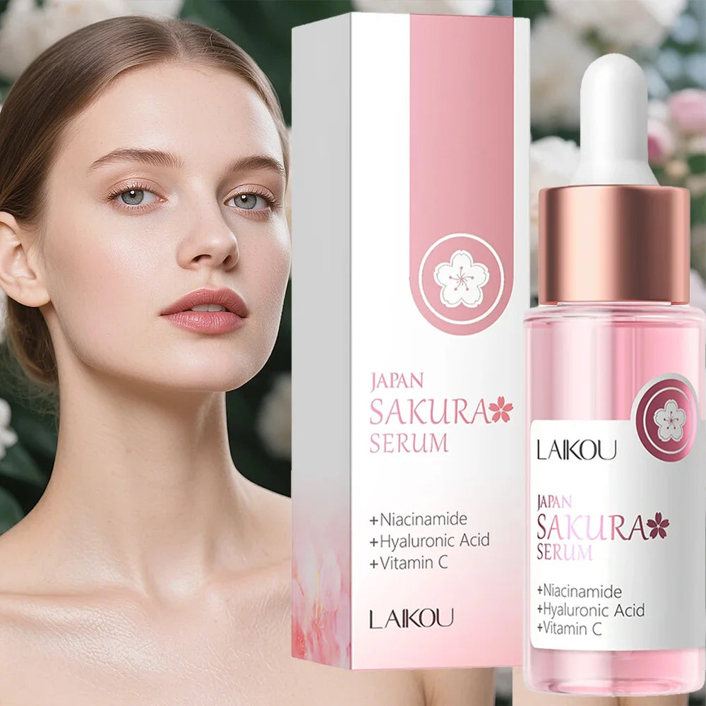 30ml Sakura Face Essence Shrink Pores Anti-Aging Moisturizing Facial Care Brighten Tighten Hydrating Repair Soften Solution