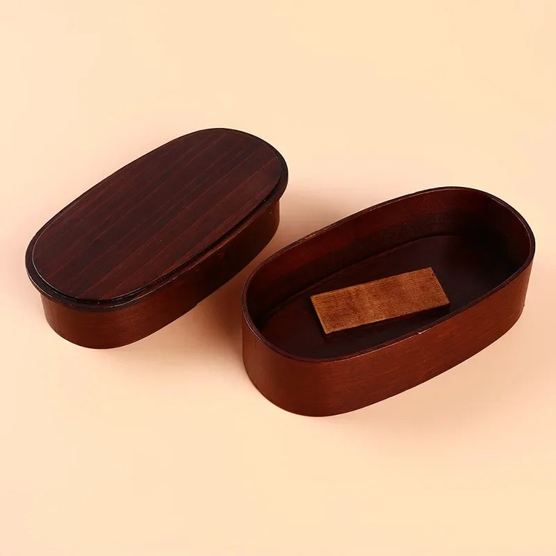 Wooden Lunch Box Picnic Japanese Bento Box for School Kids Dinnerware Set Round Square Lunch Box