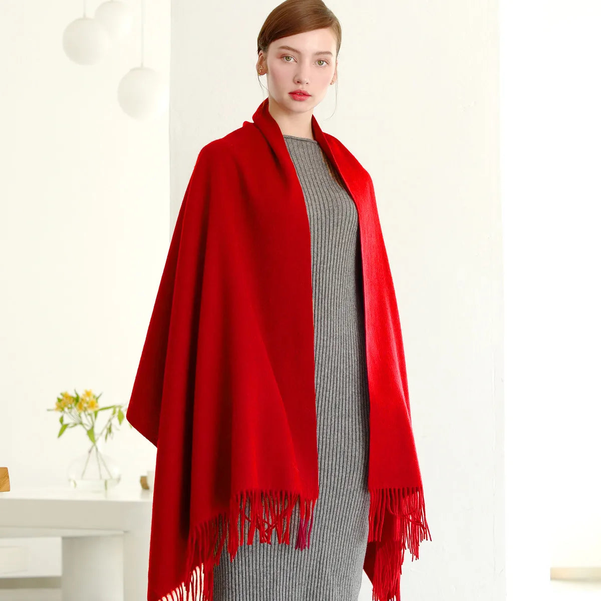 Wool Winter Scarf Women Fashion Shawl Adult Solid Scarves Luxury Autumn Shawls and Wraps  Poncho Scarfs for Ladies Unisex Wrap