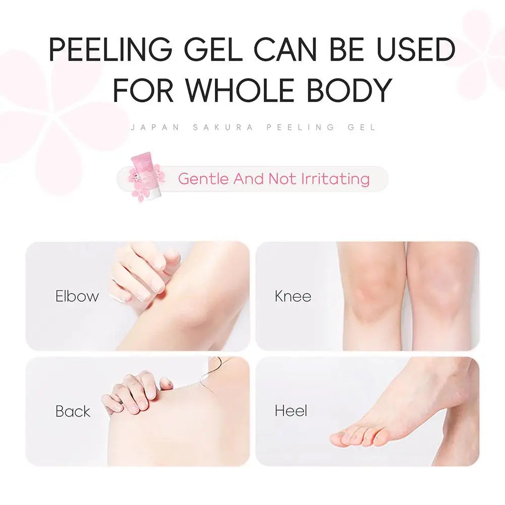 Sakura Exfoliating Gel 60g,Face Cleanser With Natural Blossom Extract,Nourishing Repair Gentle Peel For Sensitive Skin