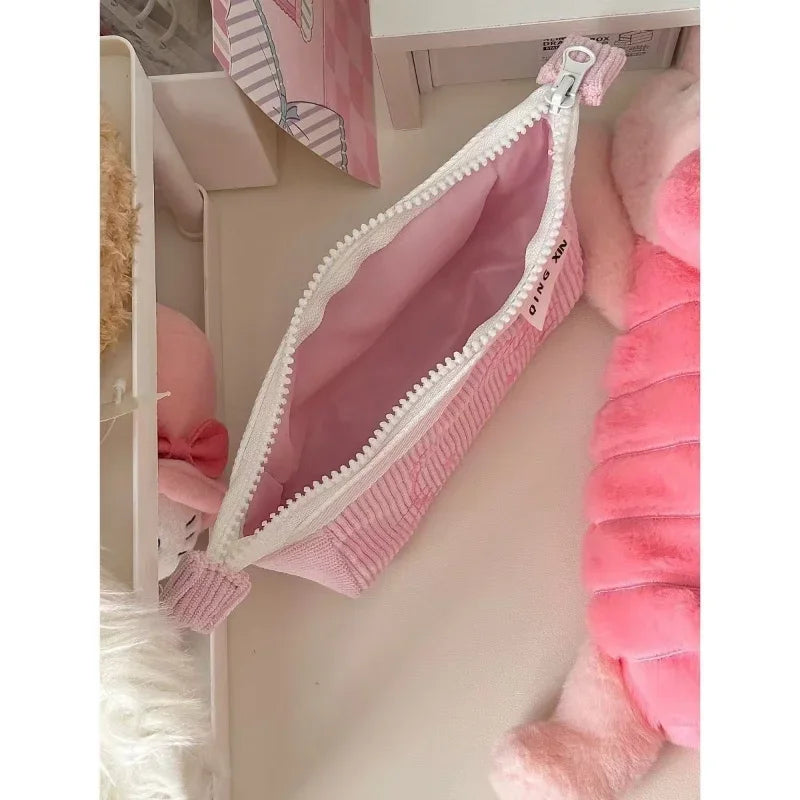 Kawaii Sanrios Hello Kitty Pencil Case Anime Cute Cartoon Large Capacity Student Desktop Stationery Storage Bag Pen Makeup Bag