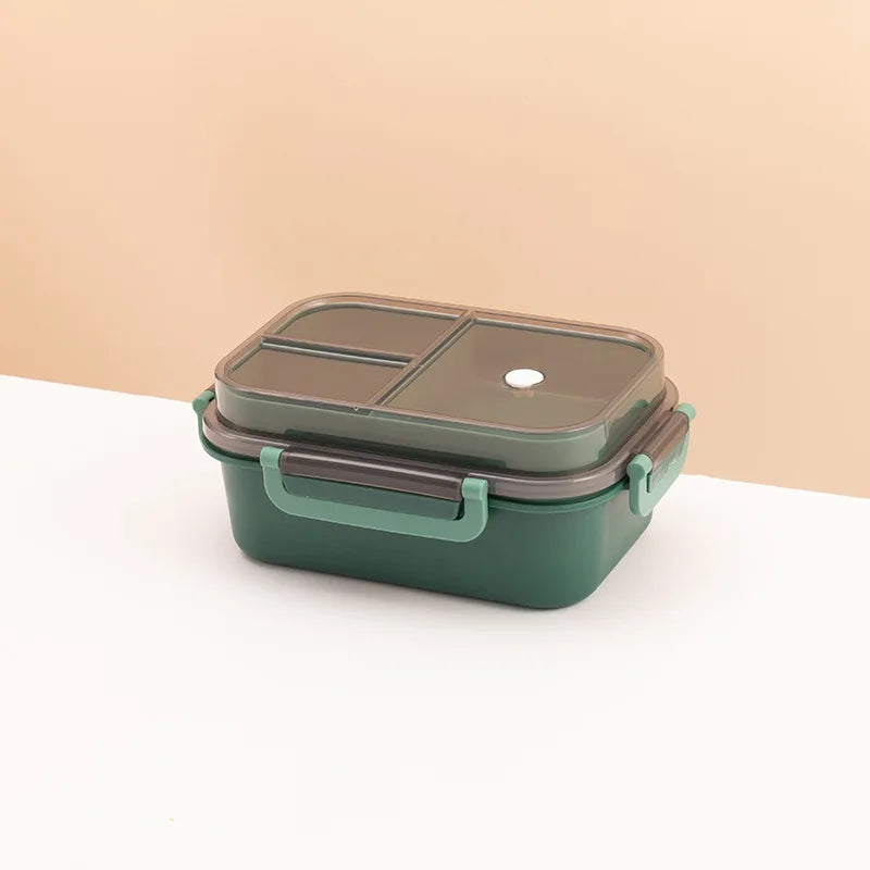 1250ml Lunch Box Portable Double-layer Compartment Food Container Microwave Picnic Fresh for Children School Office Bento Box