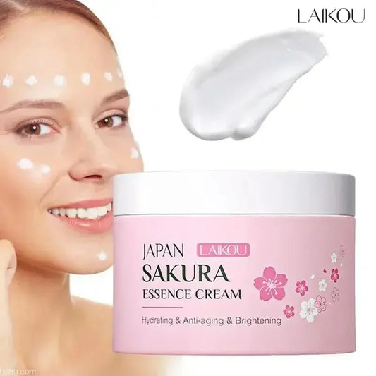 LAIKOU Japan Sakura Essence Cream Cherry Blossom Facial Cream Moisturizing Improving Dryness & Roughness Face Skin Care