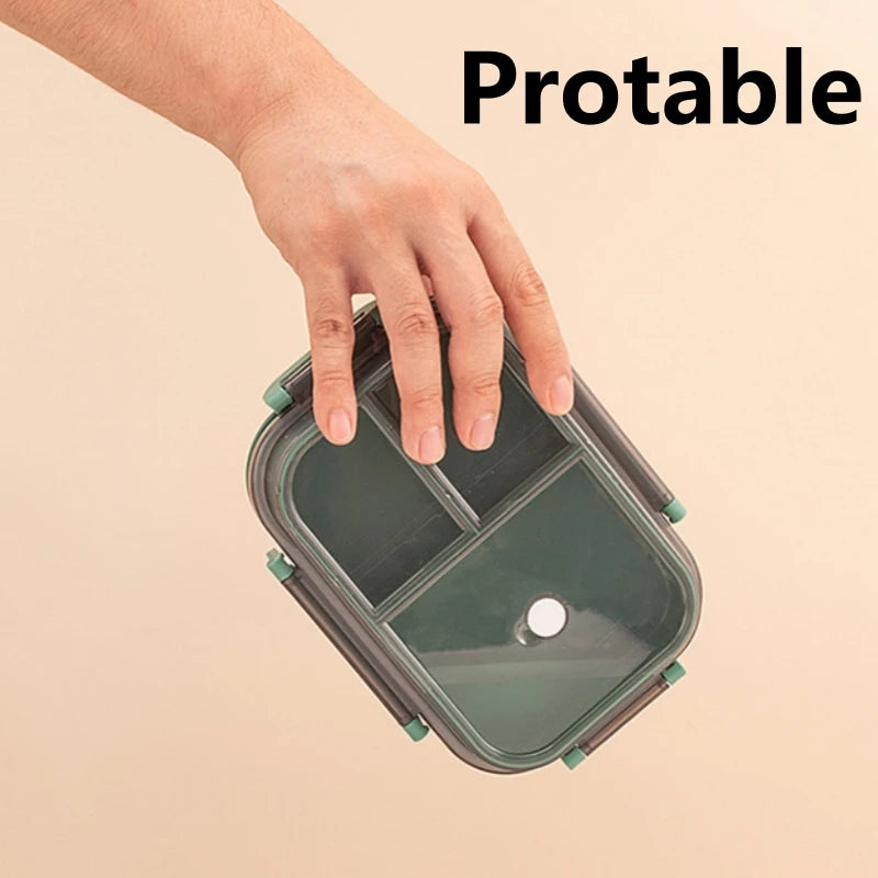 1250ml Lunch Box Portable Double-layer Compartment Food Container Microwave Picnic Fresh for Children School Office Bento Box