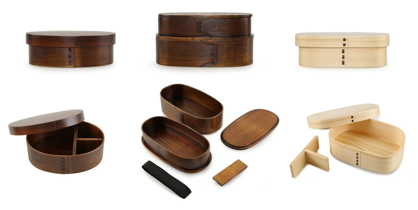 Wooden Lunch Box Set Japanese Bento Boxes Picnic Dinnerware Kit for School Food Container Sushi Case with Tableware Lunchbox