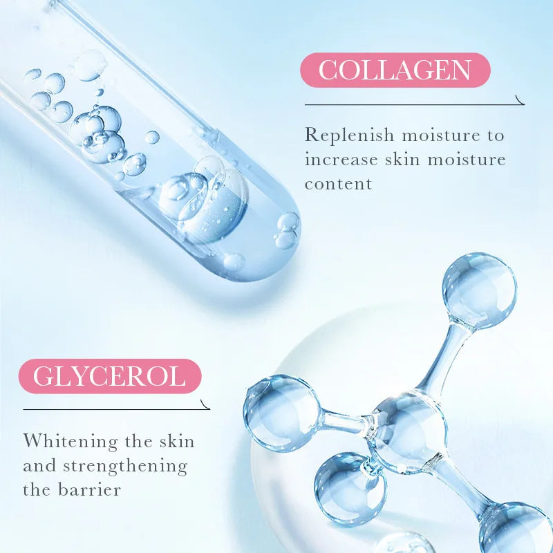 5pcs SADOER Sakura Face Mask Facial Skincare Moisturizing Brightening Hydrating Firming Collagen Facial Masks Face Sheet Mask