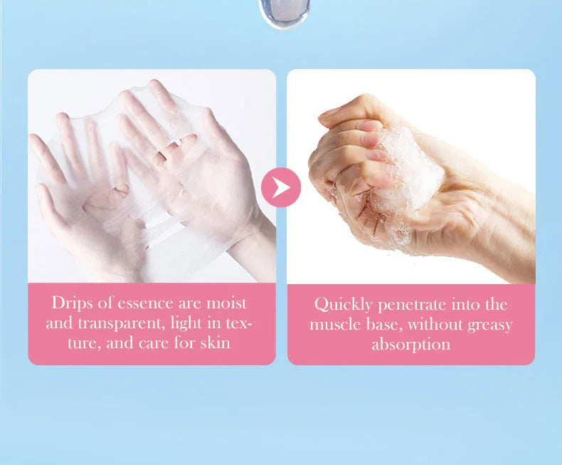 5pcs SADOER Sakura Face Mask Facial Skincare Moisturizing Brightening Hydrating Firming Collagen Facial Masks Face Sheet Mask