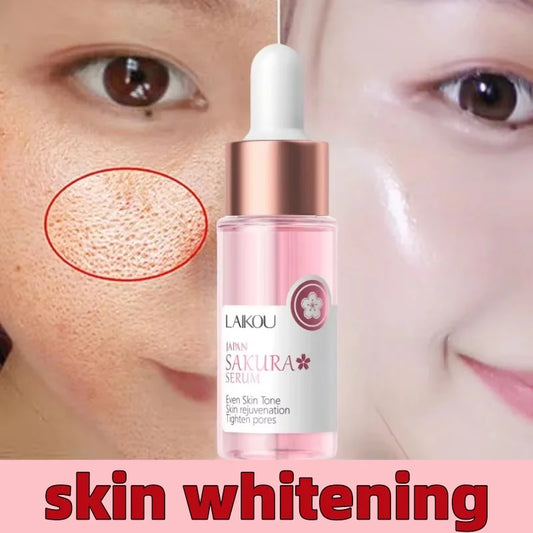 Sakura Whitening Face Serum Fade Fine Lines Anti Aging Tighten Pores Improve Melanin Pigment Dull Moisturizer Brighten Skin Care