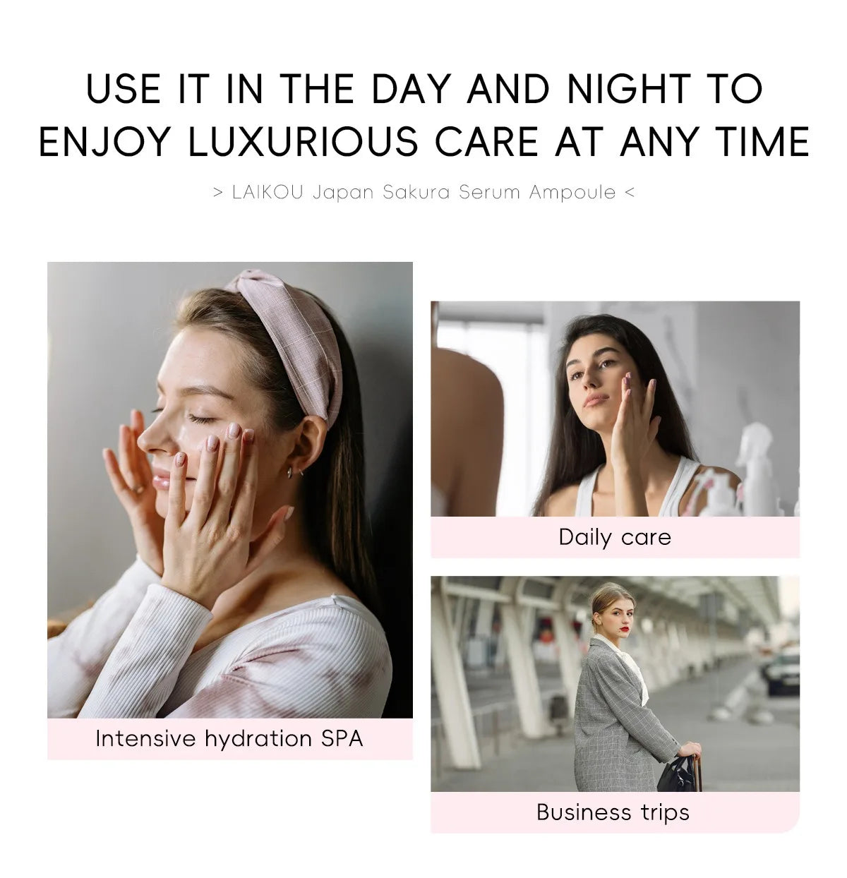 30pcs Japan Sakura Serum Facial Moisturizing Nourish Repair Fade Wrinkle Dark Spot Anti Aging Essence Skin Care