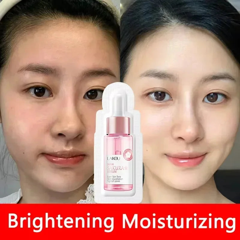 Anti Aging Sakura Whitening Face Serum Fade Fine Lines Tighten Pores Improve Melanin Pigment Dull Moisturizer Brighten Skin Care