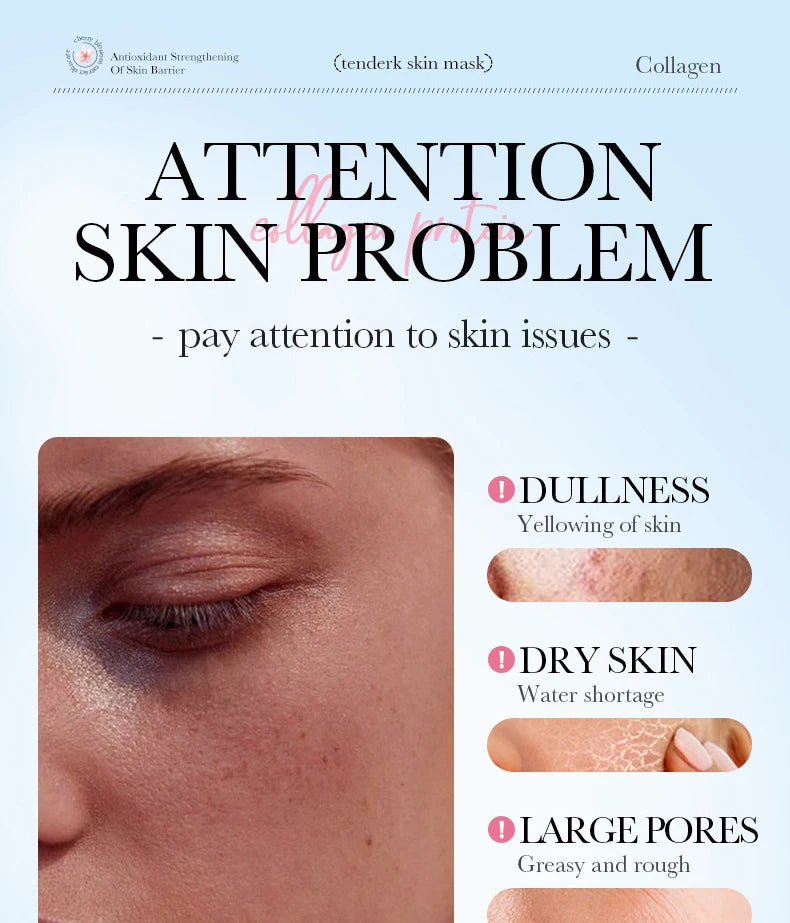 5pcs SADOER Sakura Face Mask Facial Skincare Moisturizing Brightening Hydrating Firming Collagen Facial Masks Face Sheet Mask