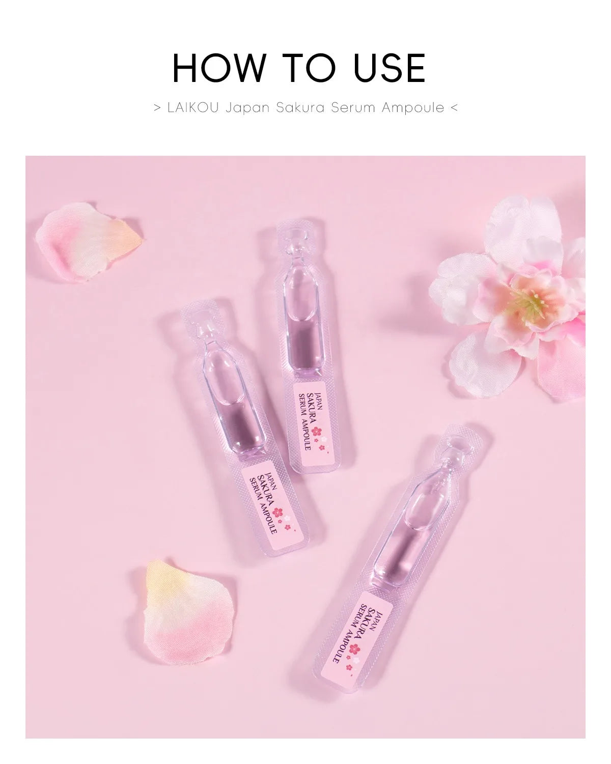 30pcs Japan Sakura Serum Facial Moisturizing Nourish Repair Fade Wrinkle Dark Spot Anti Aging Essence Skin Care