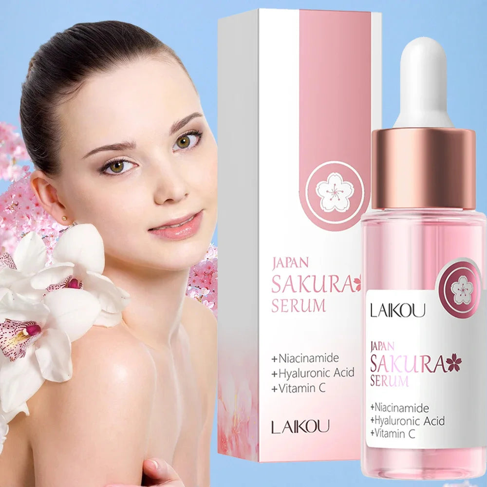 30ml Sakura Face Essence Shrink Pores Anti-Aging Moisturizing Facial Care Brighten Tighten Hydrating Repair Soften Solution