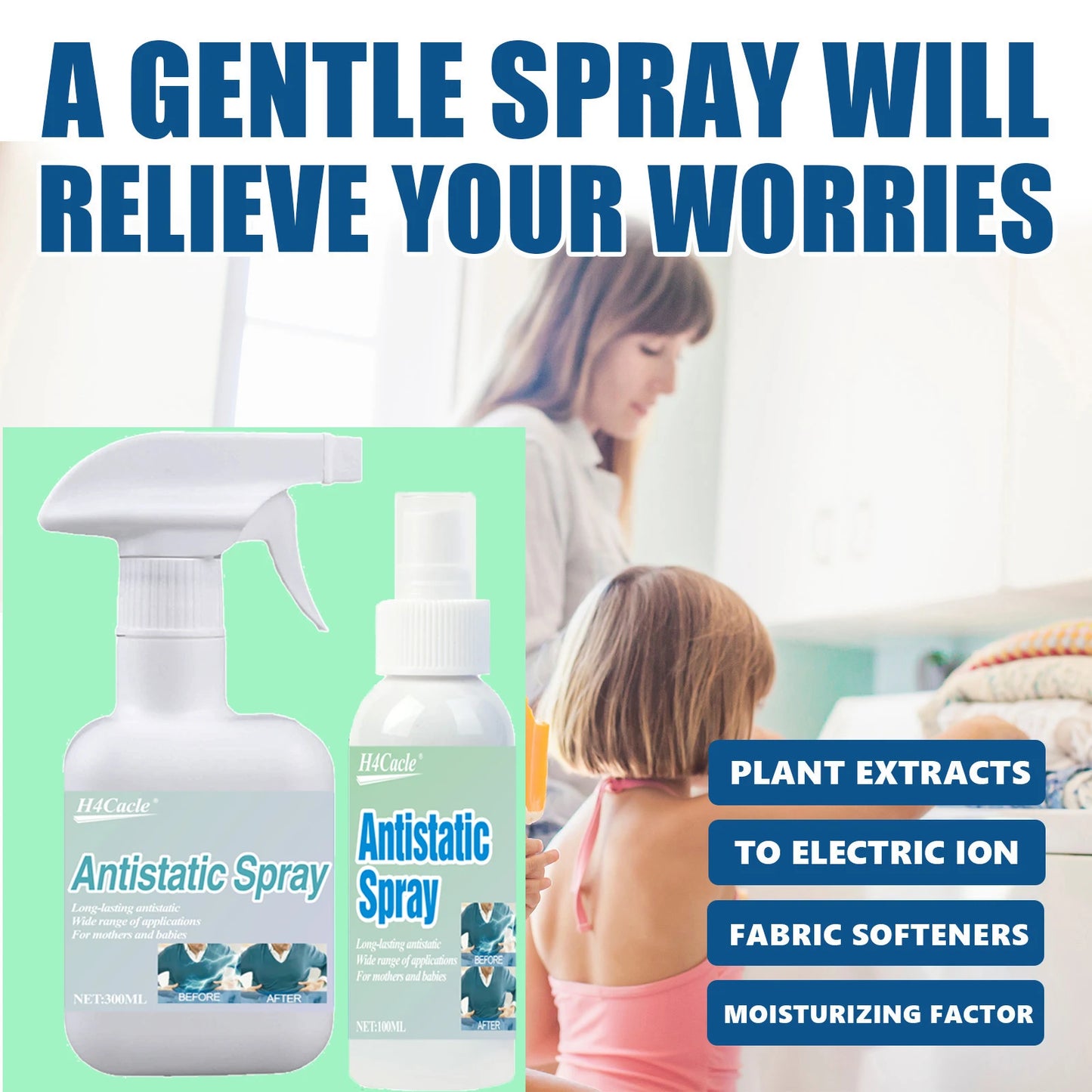 Anti-static Spray Wool Clothes Hair Clothing Fragrance Softener Anti-wrinkle Clothing Sweater De-static Magic Weapon