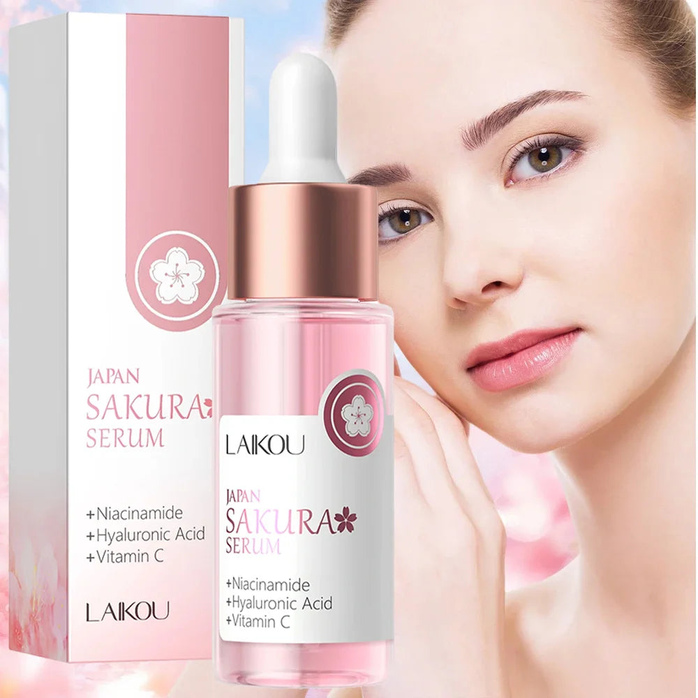 30ml Sakura Face Essence Shrink Pores Anti-Aging Moisturizing Facial Care Brighten Tighten Hydrating Repair Soften Solution
