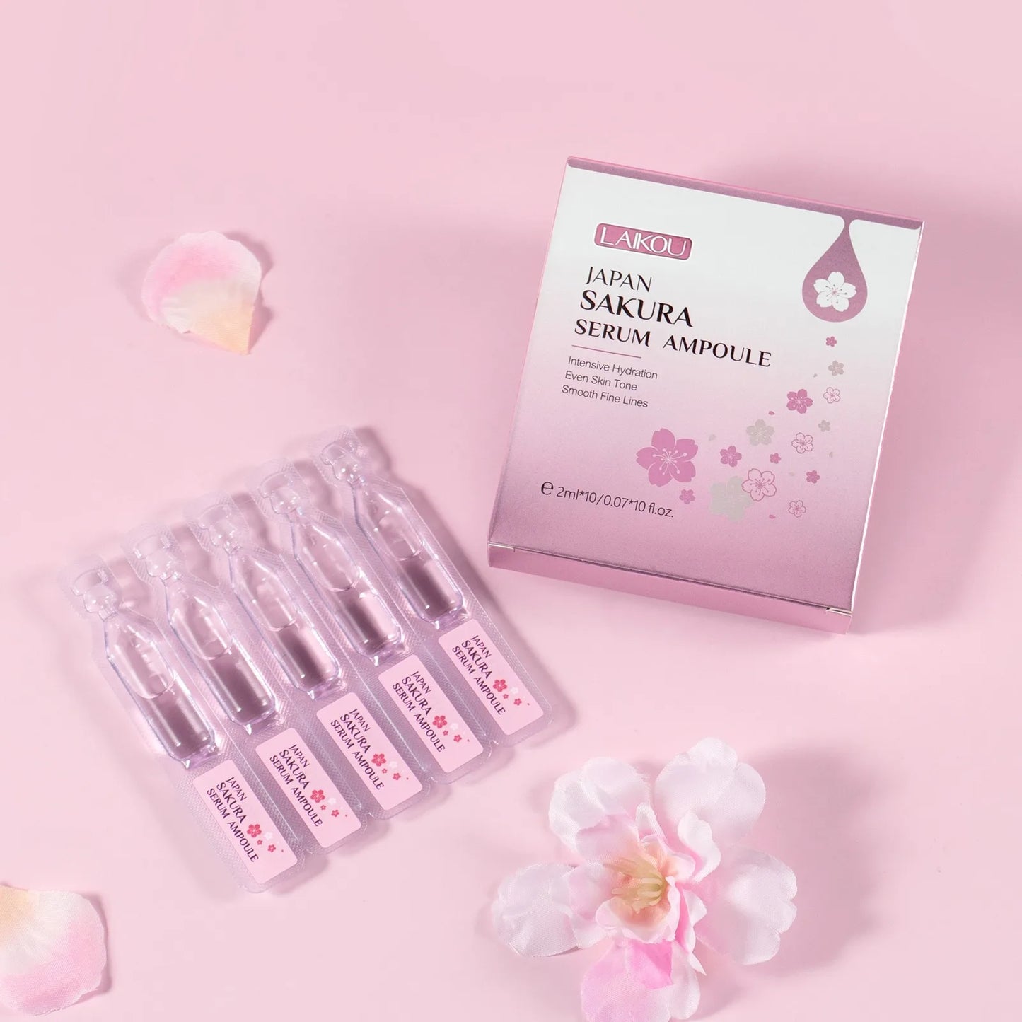 30pcs Japan Sakura Serum Facial Moisturizing Nourish Repair Fade Wrinkle Dark Spot Anti Aging Essence Skin Care