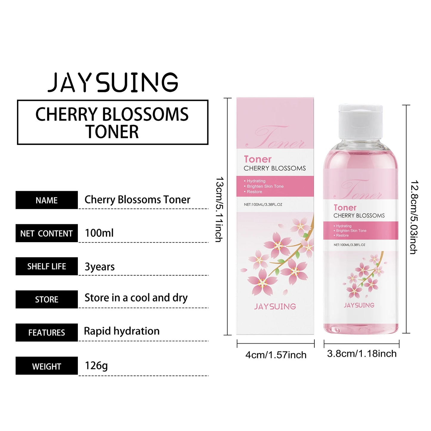 Sakura Face Toner Deep Hydrating Moisturizing Oil Control Improve Dryness Rejuvenating Firming Brightening Cherry Blossoms Serum