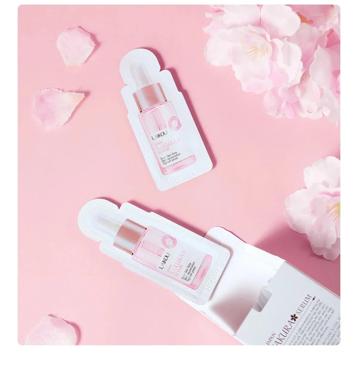 Anti Aging Sakura Whitening Face Serum Fade Fine Lines Tighten Pores Improve Melanin Pigment Dull Moisturizer Brighten Skin Care