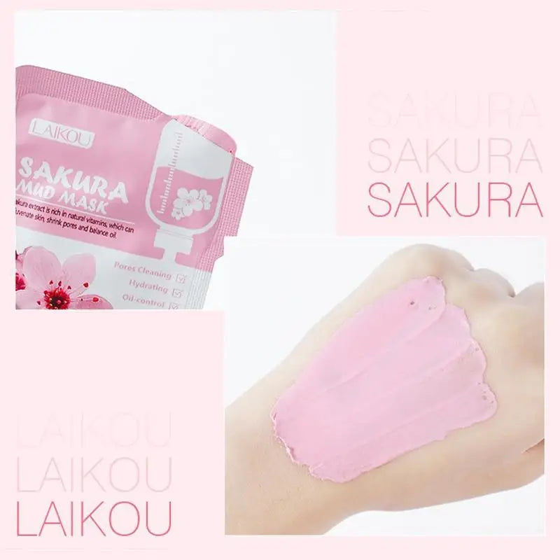 1/5Pcs Sakura Collagen Mud Mask Deep Hydrating Moisturing Skin Conditioning Brightening Deep Cleansing Smoothing SkinCare Produc