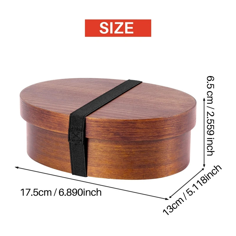 Wooden Lunch Boxs Food Containers Japanese Style Bento Lunchbox For Children School Dinnerware Bowl Boxes Travel Organizer