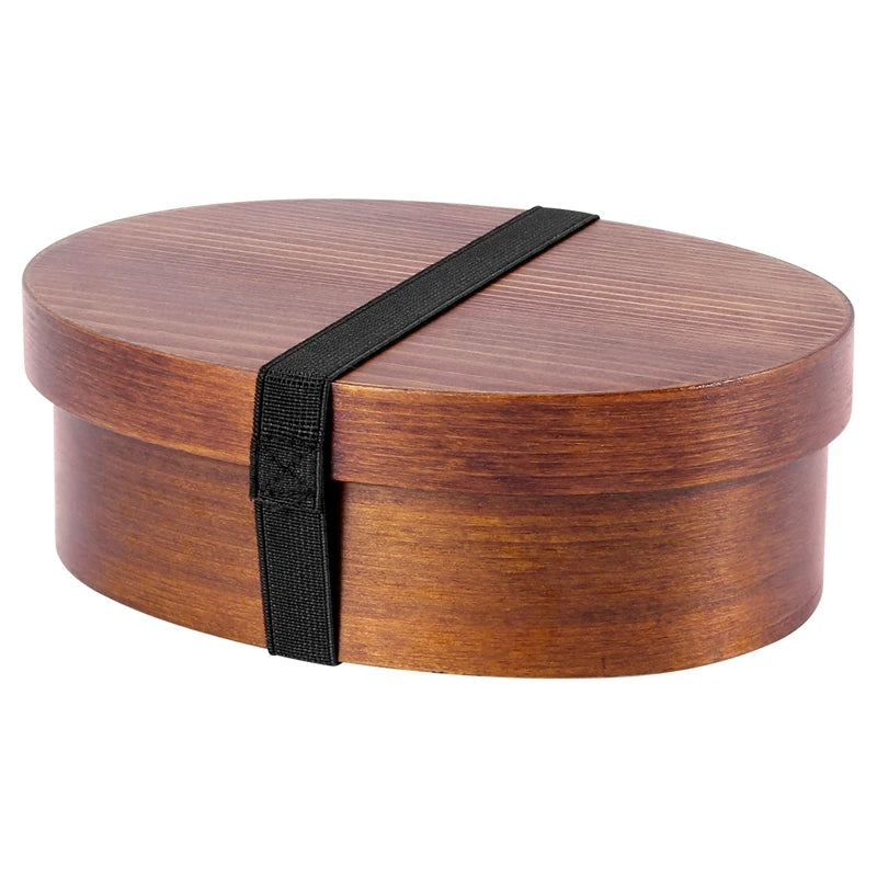 Wooden Lunch Boxs Food Containers Japanese Style Bento Lunchbox For Children School Dinnerware Bowl Boxes Travel Organizer