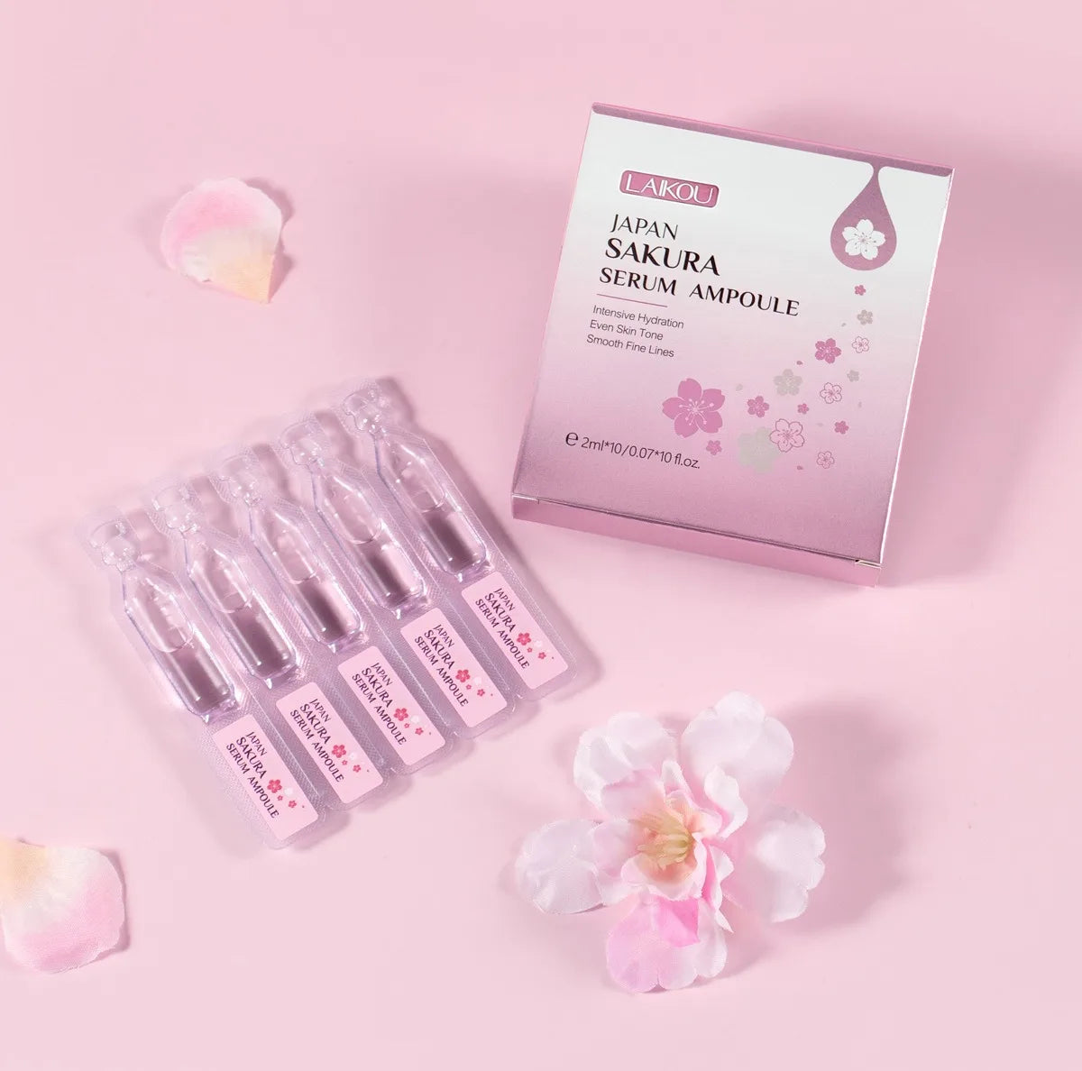 30pcs Japan Sakura Serum Facial Moisturizing Nourish Repair Fade Wrinkle Dark Spot Anti Aging Essence Skin Care