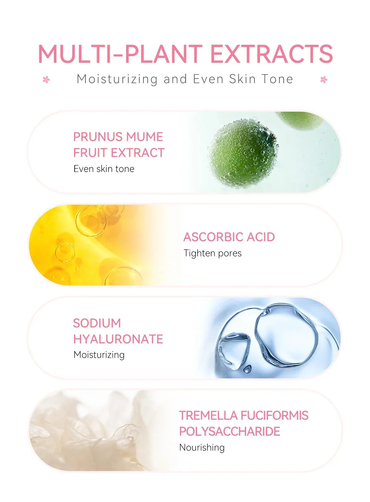 Anti Aging Sakura Whitening Face Serum Fade Fine Lines Tighten Pores Improve Melanin Pigment Dull Moisturizer Brighten Skin Care