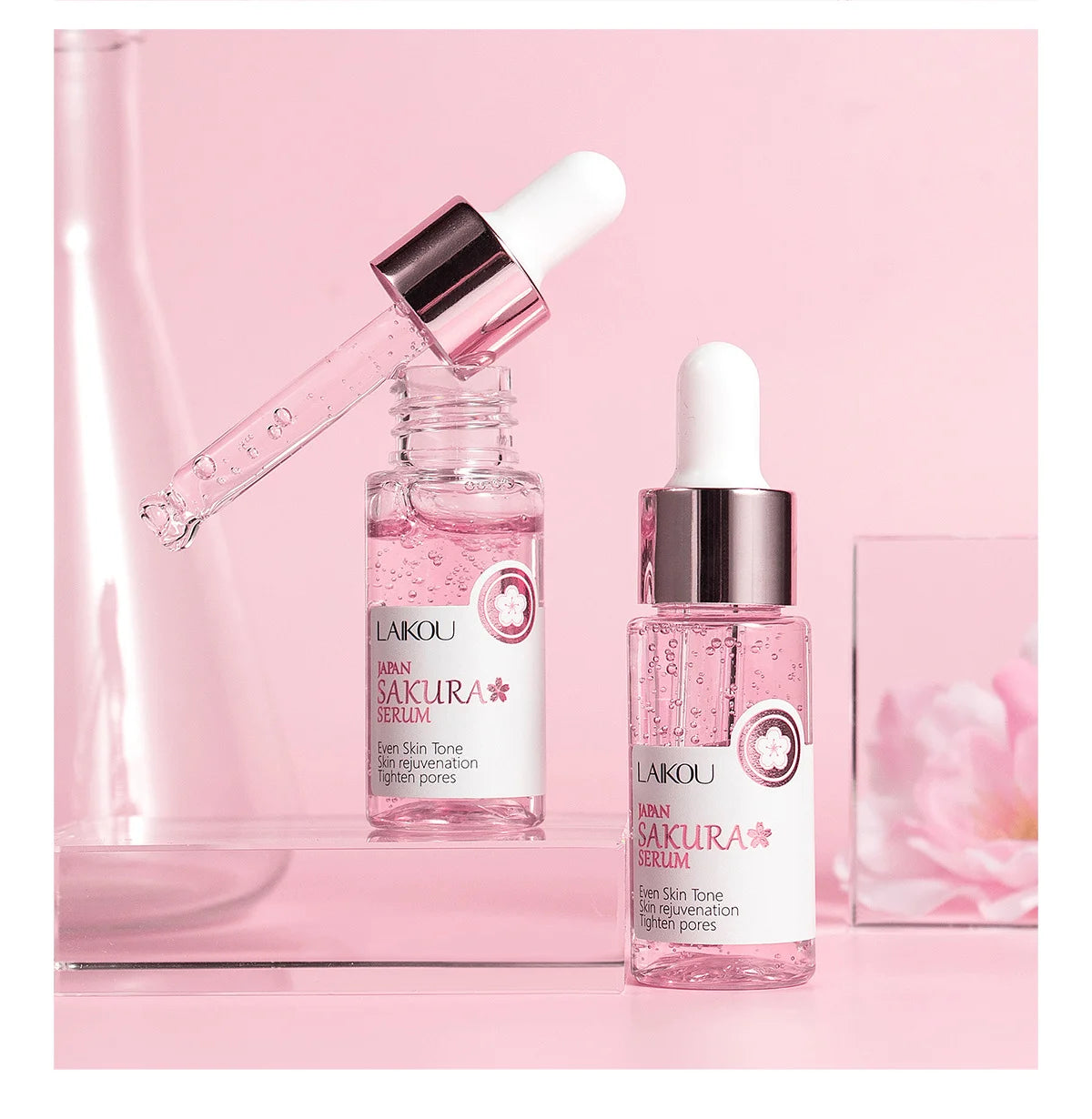 Sakura Travel Size Sets & Kits Skin Care Whitening Face Cream Brighten Serum Fade Dark Circles Eye Cream Firm Lift Shrink Pores