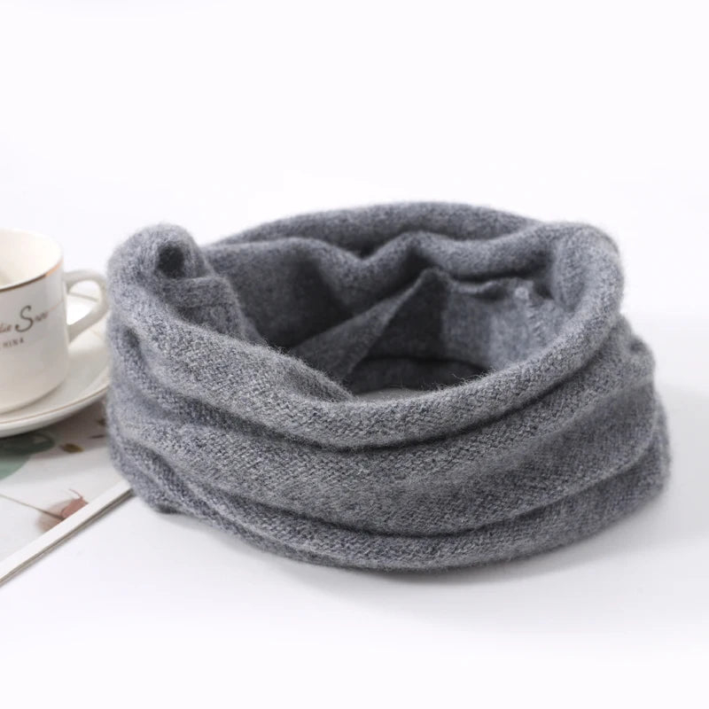 100% Merio Wool Neck Warmer Women Winter Warm Fashion Hollow Out Cover Tube Scarf Ear Face Mask False Collar Autumn Headband