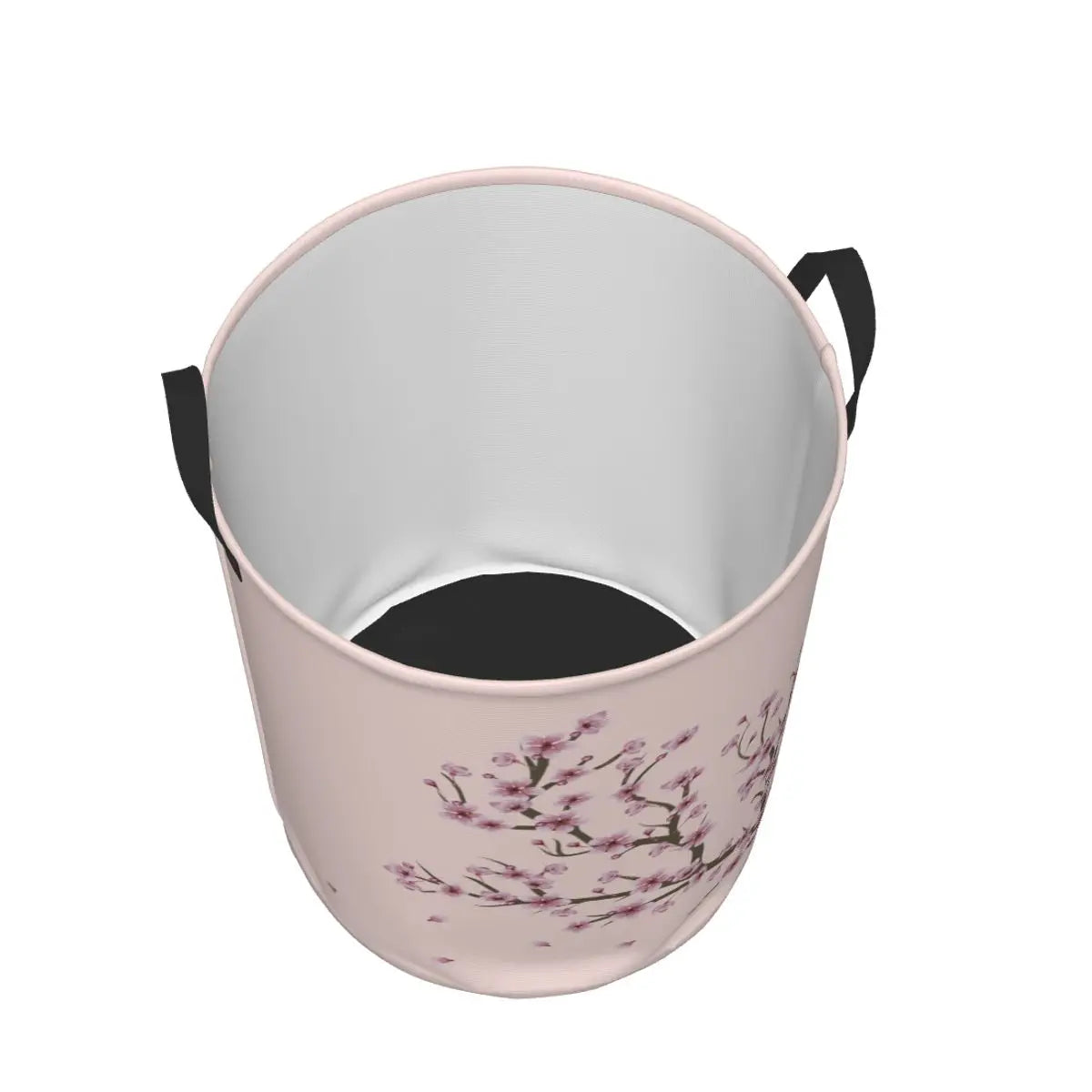 Custom Blooming Sakura Branch Laundry Basket Foldable Cherry Blossom Japanese Flower Clothes Hamper for Baby Kid Toy Storage Bin