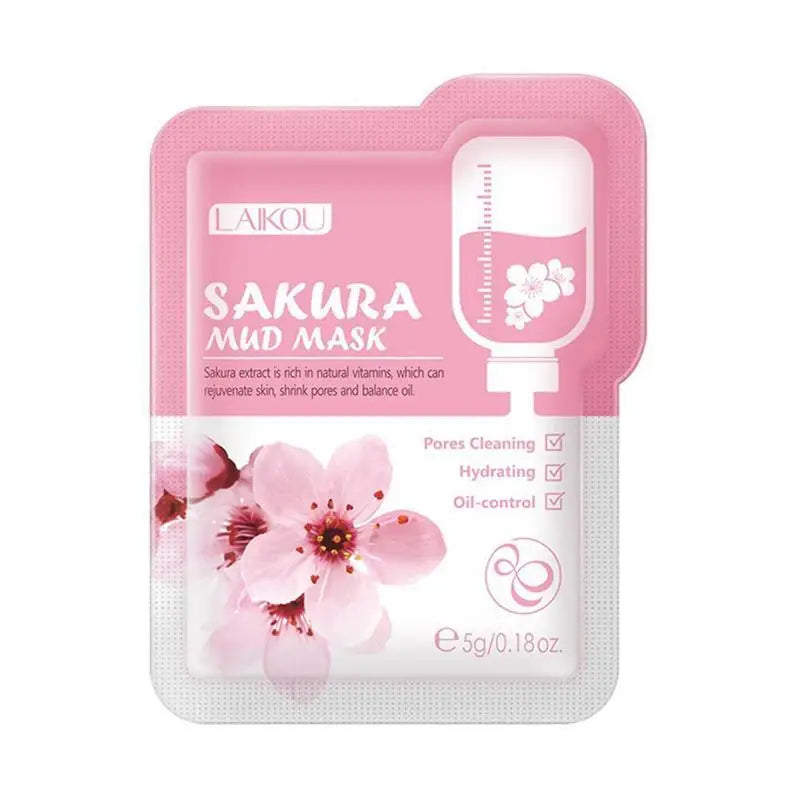 1/5Pcs Sakura Collagen Mask Deep Hydrating Moisturing Skin Conditioning Brightening Deep Cleansing Smoothing Skin Care Product