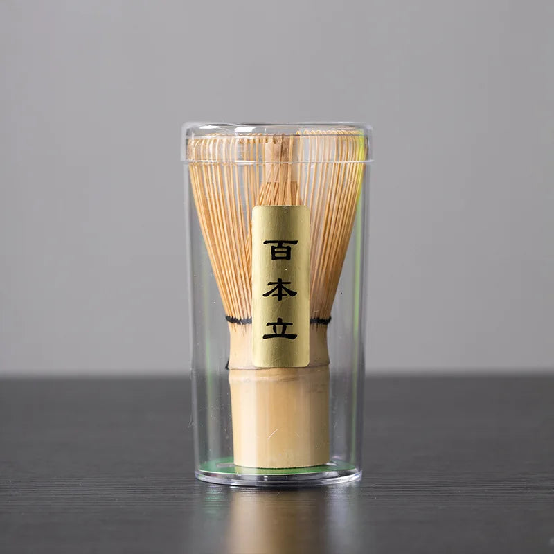 Untior Matcha Whisk Set Japanese Traditional Bamboo Chasen and Scoop Stainless Steel Sifter Reusable Tea Tool Kitchen Accessorie