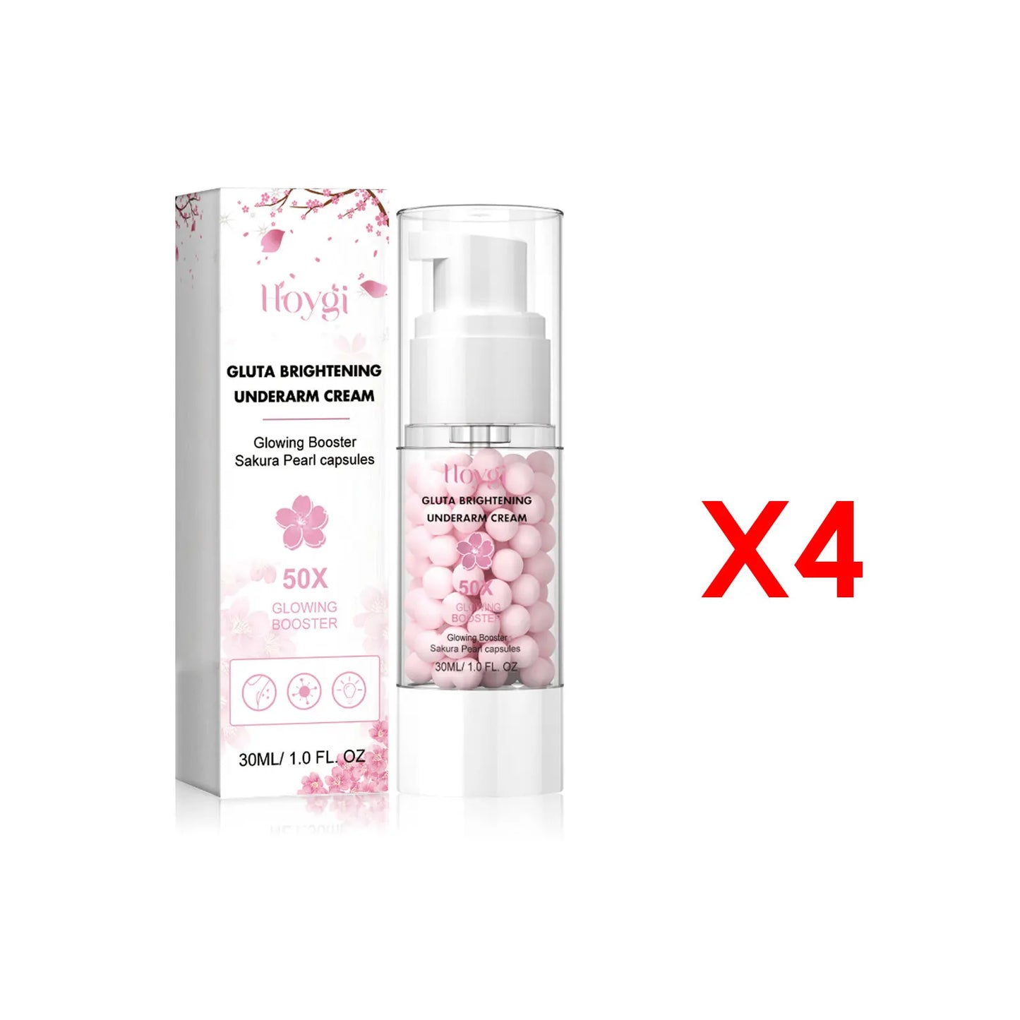 Hoygi Sakura Pearl Brightening Underarm Cream Fade Melanin Elbows Armpits Nourish Skin Improve Dullness Whitening Capsule Cream