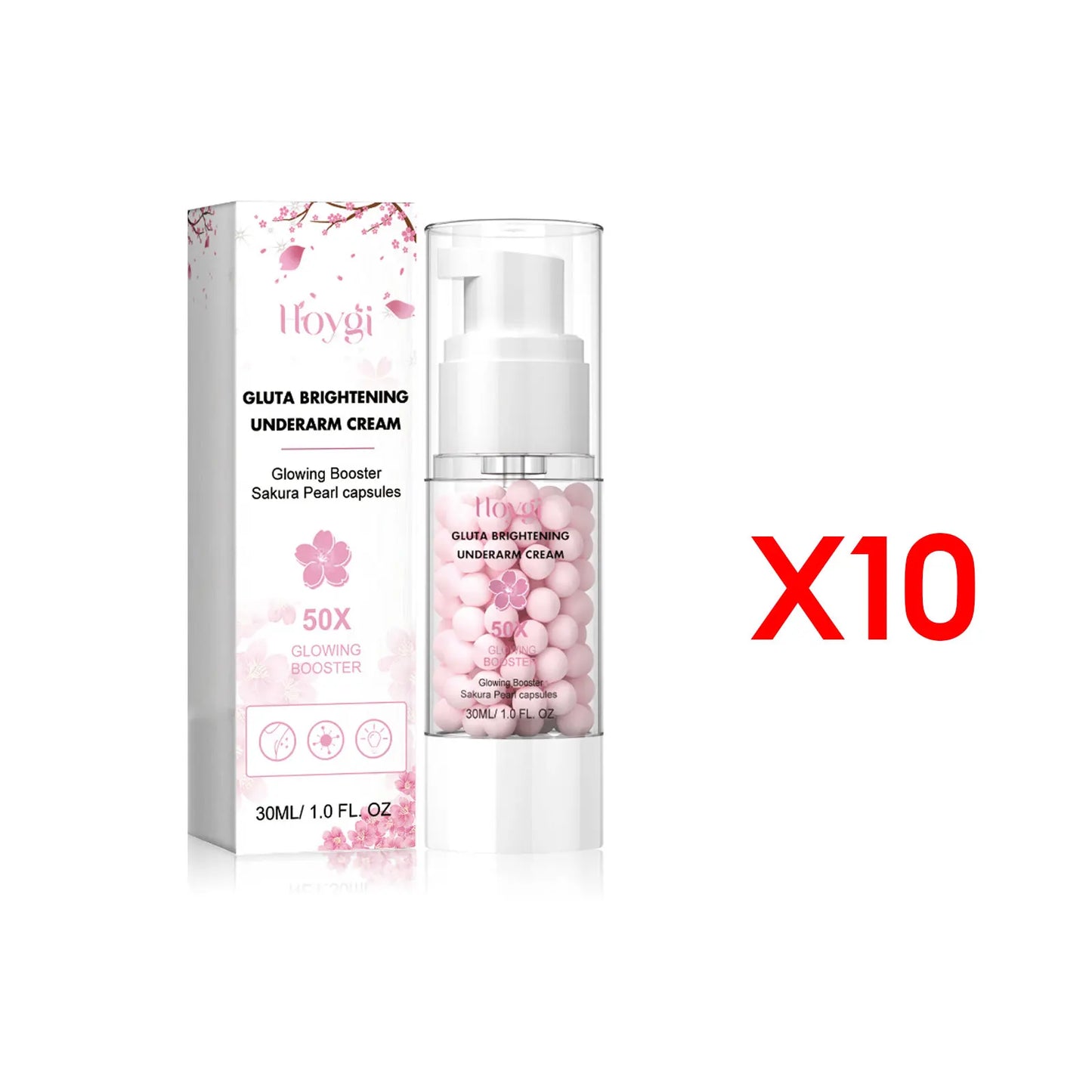 Hoygi Sakura Pearl Brightening Underarm Cream Fade Melanin Elbows Armpits Nourish Skin Improve Dullness Whitening Capsule Cream